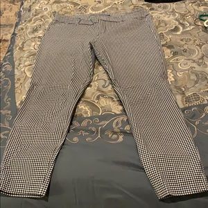 Black & white gingham pant